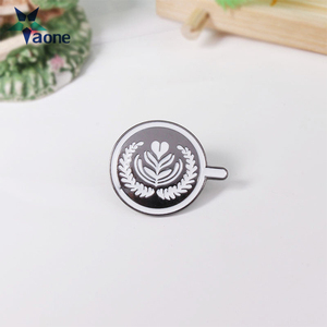 Logam kustom campuran 4 buah/<span class=keywords><strong>lot</strong></span> mode perhiasan logam Enamel cangkir kopi lencana bros Label pin - Product Image 5