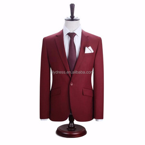 Abito da sposa da <span class=keywords><strong>uomo</strong></span> <span class=keywords><strong>rosso</strong></span> vino di alta qualità occasioni formali il miglior <span class=keywords><strong>uomo</strong></span> dello sposo è semplice abito da sposa classico a due pezzi - Product Image 2