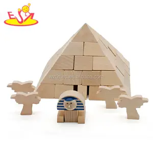 Giocattolo all'ingrosso 67 pcs building block toys giocattoli da costruzione per ragazzi in legno in vendita W13A148