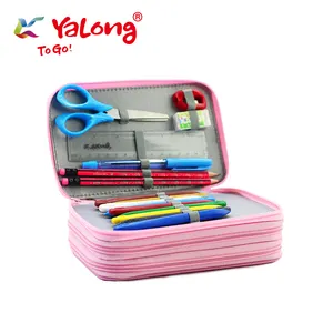 Yalong Latest 3-schichten bleistift box set mit 8-produkte design briefpapier student kunst zeichnung kit schule lieferungen eingestellt