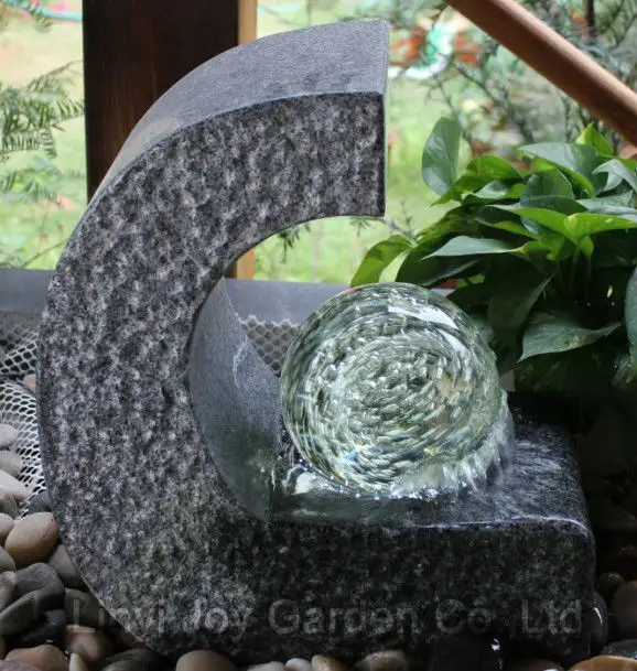 Rotierenden Granit Ball Brunnen Im Freien Stein Brunnen für Verkauf