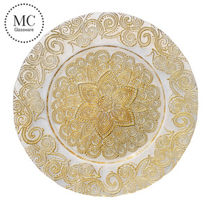 Trébol de cuatro hojas al por mayor brillo del oro Hotel placas cargador todo el tamaño - Product Image 6