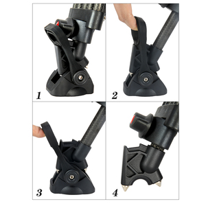 Bộ Giá Đỡ Ba Chân Bằng Sợi Carbon Bán Chạy Cayer BV25LH Chân Máy Quay Phim Chuyên Nghiệp Kèm Chân Cao Su Horsehoof 3 Phần - Product Image 5