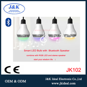 JK102 AC 110 <span class=keywords><strong>V</strong></span>-240 <span class=keywords><strong>V</strong></span> 5 W E27 Smart Bluetooth Haut-Parleur LED Lumière Ampoule Sans Fil Lampe Audio Haut-parleurs - Product Image 4