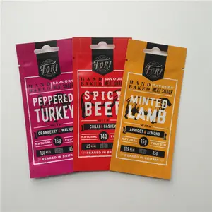 Moisture-proof snack meet pork sea food pouch sachet biodegradable beef jerky packaging bags