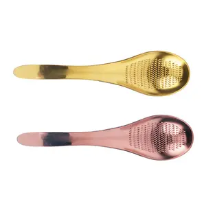 New Product Ideas 2024 Home Use Gold 430 Stainless Steel Garlic Ginger Planing Mustard Cheese Planer Grinding Mud Spoon Shape