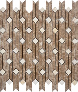 Irregolare emperador scuro misto chip <span class=keywords><strong>di</strong></span> vetro mattonelle <span class=keywords><strong>di</strong></span> mosaico <span class=keywords><strong>di</strong></span> <span class=keywords><strong>marmo</strong></span> per la parete - Product Image 4