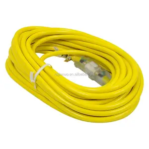 Cable de extensión iluminado para exteriores, Cable SJTW de 25 pies, 12/3