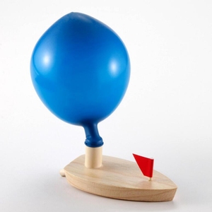 <span class=keywords><strong>Jeu</strong></span> amusant pour enfants en bois, <span class=keywords><strong>jeu</strong></span> bon marché propulsé par des ballons, bateau à ballons jouet - Product Image 3