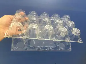 الصين OEM قابلة للطي صينية بلاستيكية نفطة 12 علبة كرتون البيض السمان للبيع