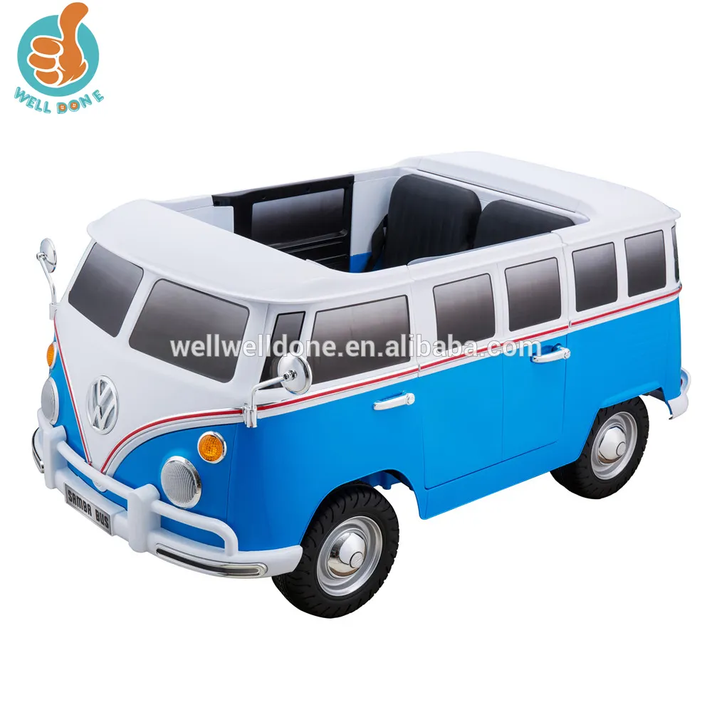 WDABL1608 Licensed Volkswagen Two Seats Baby Bus, Door Open, Mp3 Port Volume Adjusting Power Display Fashion Toy