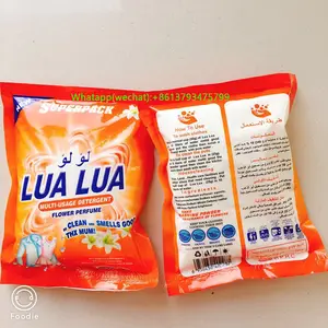 Polvo de lavado de ropa barato con limpieza profunda, detergente en polvo de espuma de alto efecto, detergente en polvo semiacabado