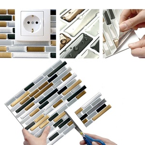 Pegatina de <span class=keywords><strong>vinilo</strong></span> 3D para pared <span class=keywords><strong>mosaico</strong></span> adhesivo para chimenea, azulejo impermeable para decoración de pared Interior - Product Image 2