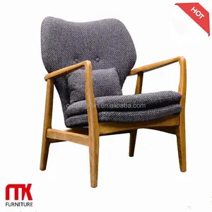 Duurde Lange Hot Koop Houten Frame Fauteuil Met Stof Kussen