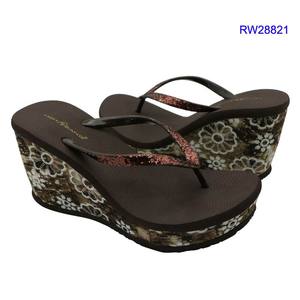 Chất Lượng Cao Glitter Sequined Nền Tảng Lady Mùa Hè Tùy Chỉnh EVA Wedge Long Lanh Đen <span class=keywords><strong>Flip</strong></span> <span class=keywords><strong>Flop</strong></span> Cho Phụ Nữ Gót - Product Image 4
