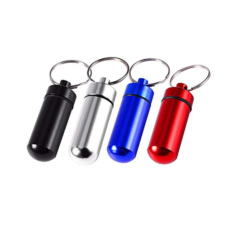 MM-APB003 таблетки металла лекарство коробка брелок держатель Чехол контейнеры Чехлы красочные Необычные Ассорти алюминиевый контейнер