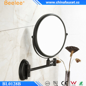 Beelee M0128OR Kim Loại Dầu Cọ Xát Đồ Đồng Màu Đen Xoay Wall Mount 8 Inch Magnifying Trang Điểm Gương - Product Image 6