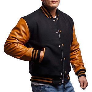 Good Quality <strong>Wholesale</strong> <strong>Custom</strong> Baseball Letterman <strong>Jackets</strong> Coat Winter Wool Body <strong>Leather</strong> Sleeve <strong>Bomber</strong> Varsity <strong>Jacket</strong> Men