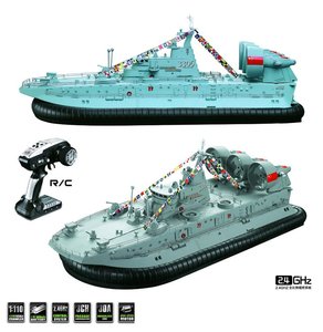Jouets chauds de Chine 1:110 Échelle 3CH 2.4G RC Amphibie Aéroglisseur ZUBR Classe A.C. grande taille rc <span class=keywords><strong>bateau</strong></span> à vendre - Product Image 4