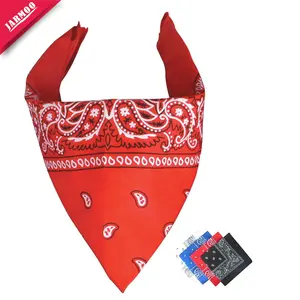 Özel düz boyalı unisex kırmızı beyaz mavi bandana