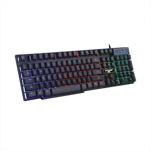 Bán cơ khí chơi game bàn phím với rinbow <span class=keywords><strong>Backlit</strong></span> 19 phím không có xung đột có dây 104 phím Bàn phím Nga - Product Image 1