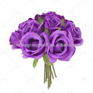 ISEVIAN <span class=keywords><strong>ramo</strong></span> <span class=keywords><strong>de</strong></span> <span class=keywords><strong>rosas</strong></span> <span class=keywords><strong>de</strong></span> flores artificiales para <span class=keywords><strong>novia</strong></span> <span class=keywords><strong>de</strong></span> alta calidad con 9 cabezas <span class=keywords><strong>de</strong></span> flores - Product Image 3
