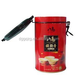 Kín trà lưu trữ kim loại <span class=keywords><strong>tin</strong></span> có thể vòng Trà hộp thiếc với Clip kim loại và nắp nhựa - Product Image 1