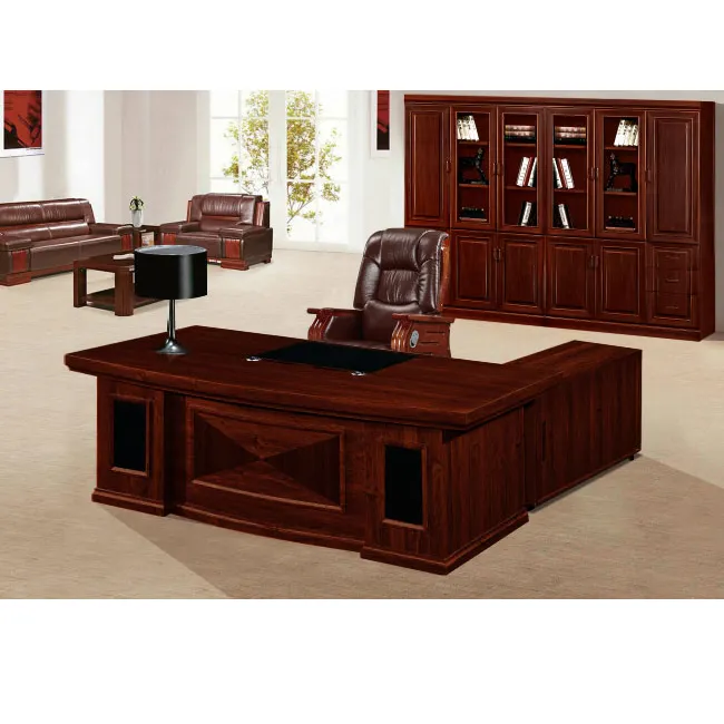 Classic wooden executive desk l shape executive desk set with side cabinet with drawer waltons office furniture catalogue