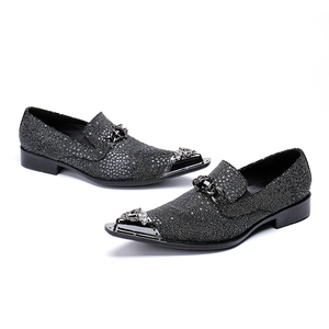 <span class=keywords><strong>Zapatos</strong></span> <span class=keywords><strong>de</strong></span> <span class=keywords><strong>Vestir</strong></span> Italianos Negros Brillantes NA157 para Hombre, <span class=keywords><strong>de</strong></span> Cuero Genuino, para Banquete, Oficina, Fiesta, con Punta Metálica, <span class=keywords><strong>Mocasines</strong></span> Sin Cordones - Product Image 3