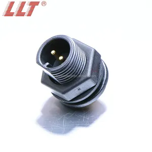 LLT M12 male female 2 pin waterproof connector for panel grow lighting