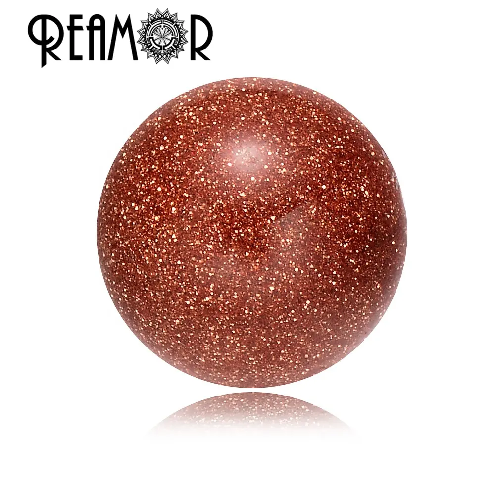 REAMOR लाल बलुआ पत्थर प्राकृतिक पत्थर स्पेसर मोती दौर रत्न ढीली छोटा सा छेद मोती आकर्षण कंगन गहने बनाने के लिए थोक