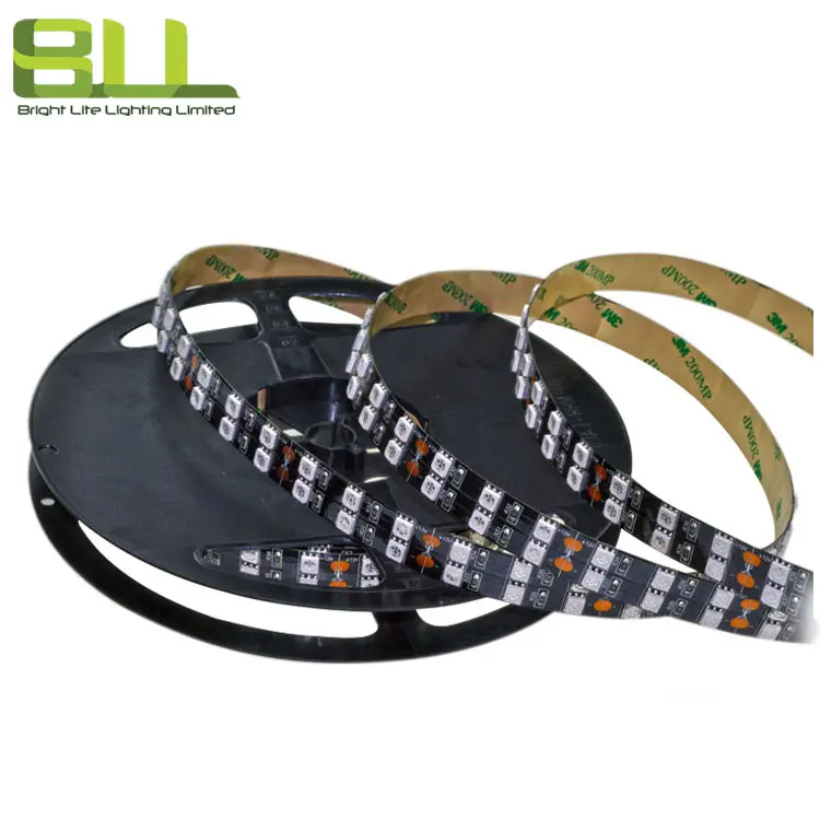15mm Black PCB double row red color 5050 led strip light flexible