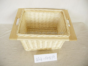 Cabinet <strong>Wicker</strong> Baskets <strong>Drawer</strong> <strong>Wicker</strong> Baskets with Wooden Frame - Product Image 4