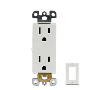 Lage prijs Vergaarbak 15a usa stopcontact aardlekschakelaar outlet houder Wit Amerikaanse Socket