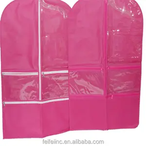 PP non-woven/PEVA/polyester stof kledingstuk tas met shoe pocket