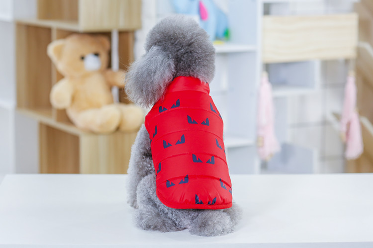 Rouge pet hiver gilet manteau