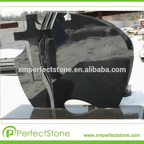 europ estilo shanxi negro tombstone caliente baratos lápida