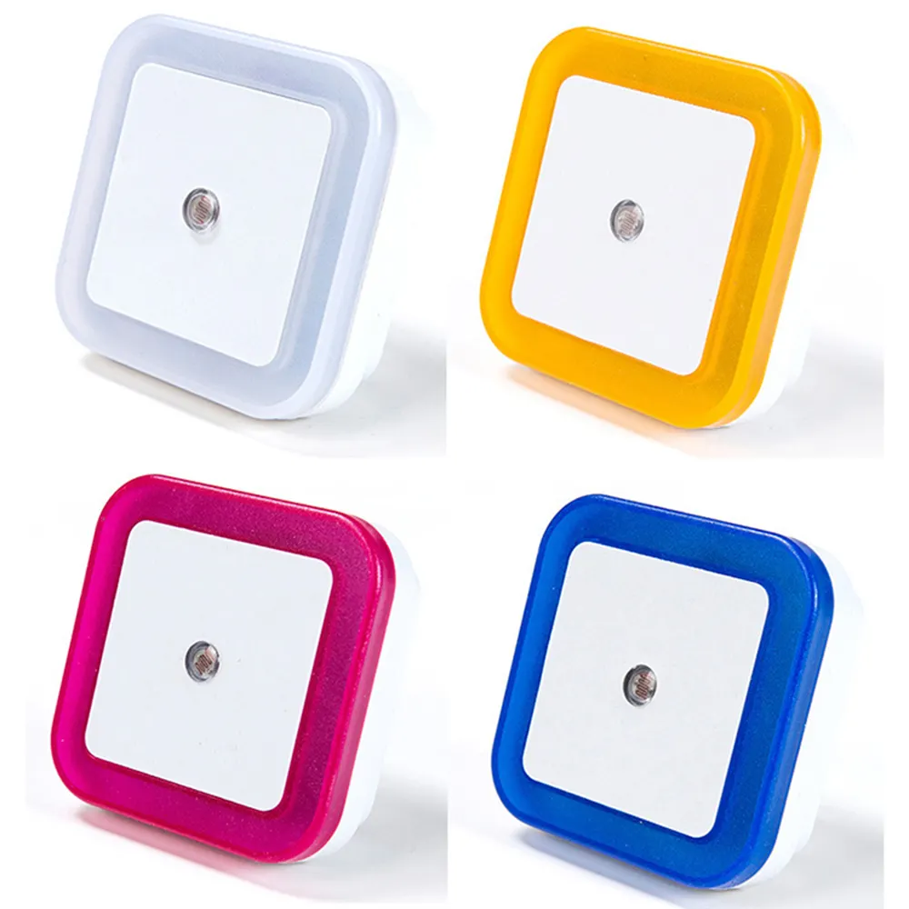 With Dusk to Dawn Touch Sensor 0.5W Plug-in Square Mini LED Night Light