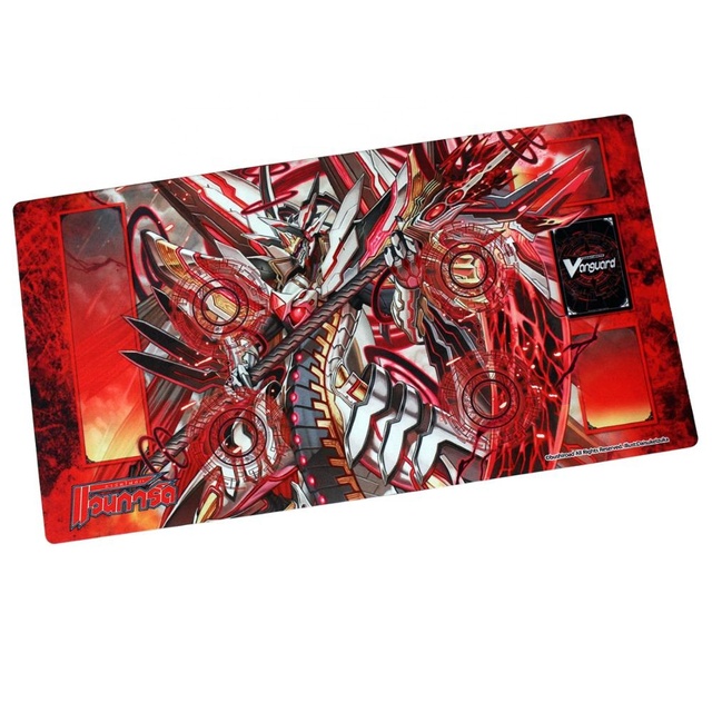 Heat Sublimation Printing Customized Color Non-Toxic Neoprene Rubber Gaming Playmat 610x356x1.5mm Rectangular 1.5mm Thick