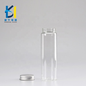 Çin Yeni Tasarım 50 ml Temizle Cam <span class=keywords><strong>Test</strong></span> tüp şişesi Şişe Alüminyum vidalı kapak 180 ml 220 ml - Product Image 4