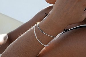 Vòng Tay Quần Vợt Kim Cương 925 Sterling Vòng Tay Bạc Có Thể Điều Chỉnh Trang Sức Với Đá Cubic Zirconia Trắng Cho Nữ - Product Image 5