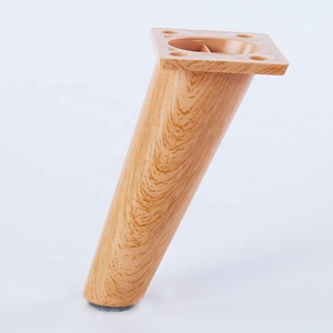 Gambe per Divano in Plastica Effetto Legno, Angolo Obliquo H140mm, Test SGS Superato, Colorate per Soggiorno, Camera da Letto, Officina, Ufficio - Product Image 1