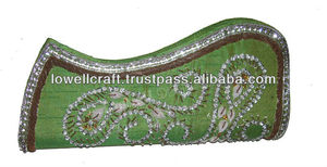 Indian Handmade Satin Embroidery Ethnic <b>Wedding</b> Gift Party <b>Clutch</b> Wrist Bag - Product Image 3