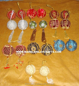 ลูกบอลคริสต์มาสปักมือผลิตในอินเดีย - Product Image 1