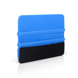 Blue squeegee with felt edge window tint tool film applicator vinyl squeegee