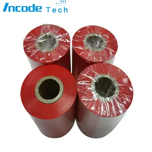 中国Incode定制的廉价墨水色带可洗红色树脂色带，用于印刷织物缎面/尼龙标签