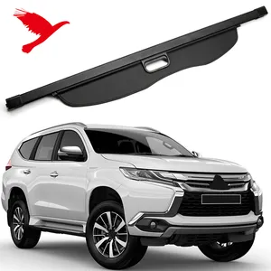 Siyah SUV arka bagaj kargo kapağı güvenlik gölge/Mitsubishi Pajero Sport için kalkan, Montero Sport, Shogun Sport 2016-2023