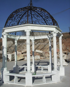 <span class=keywords><strong>Prix</strong></span> direct de fabrication de gazebo de jardin <span class=keywords><strong>en</strong></span> marbre blanc de Chine - Product Image 5
