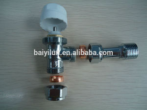 1/2" coudée poignée en laiton robinet de radiateur - Product Image 1