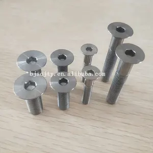 Titanium Hex Hexagonal Countersunk/Cabeça CSK Parafuso de Máquina DIN7991 M2 M3 M4 M5 M6 M8 M10